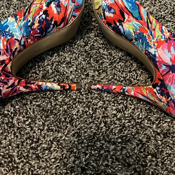 Multicolored satin heels size 9 1/2 - Picture 5 of 5